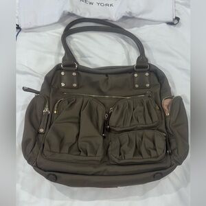 MZ Wallace Olive Travel  Bag. Additional strap. Back sleeve for attachment